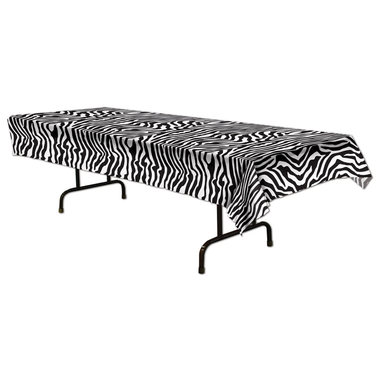 Zebra print table skirt outlet
